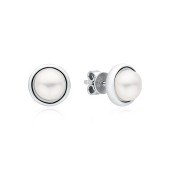 Cercei argint cu perle naturale albe DiAmanti SK22524E_W-G